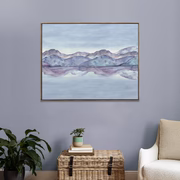 Dorian Wisteria Framed Canvas Stone