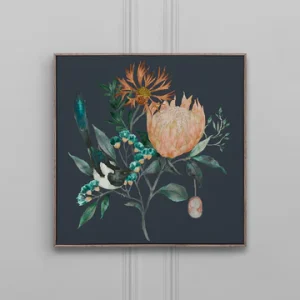 Fortazela Sapphire Framed Canvas Stone