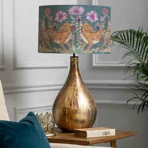 Allegra Complete Table Lamp Glass/Iris